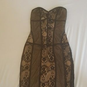 Marciano strapless lace dress